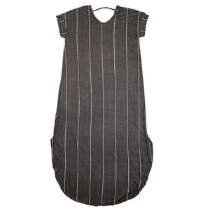 LuLaRoe Macy Charcoal and White Knit Dress